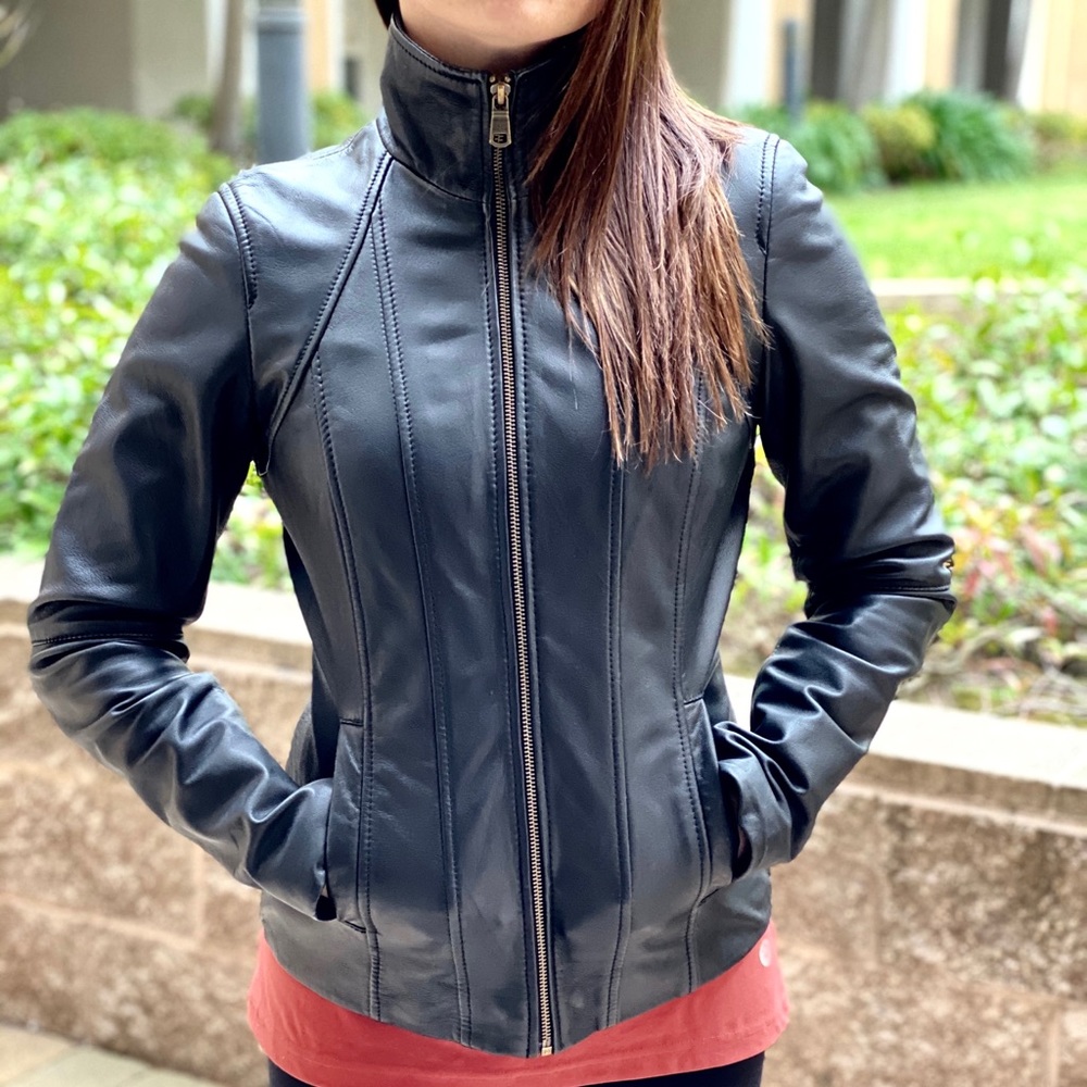 Marc NewYork Genuine Leather Luxe Jacket - Skye